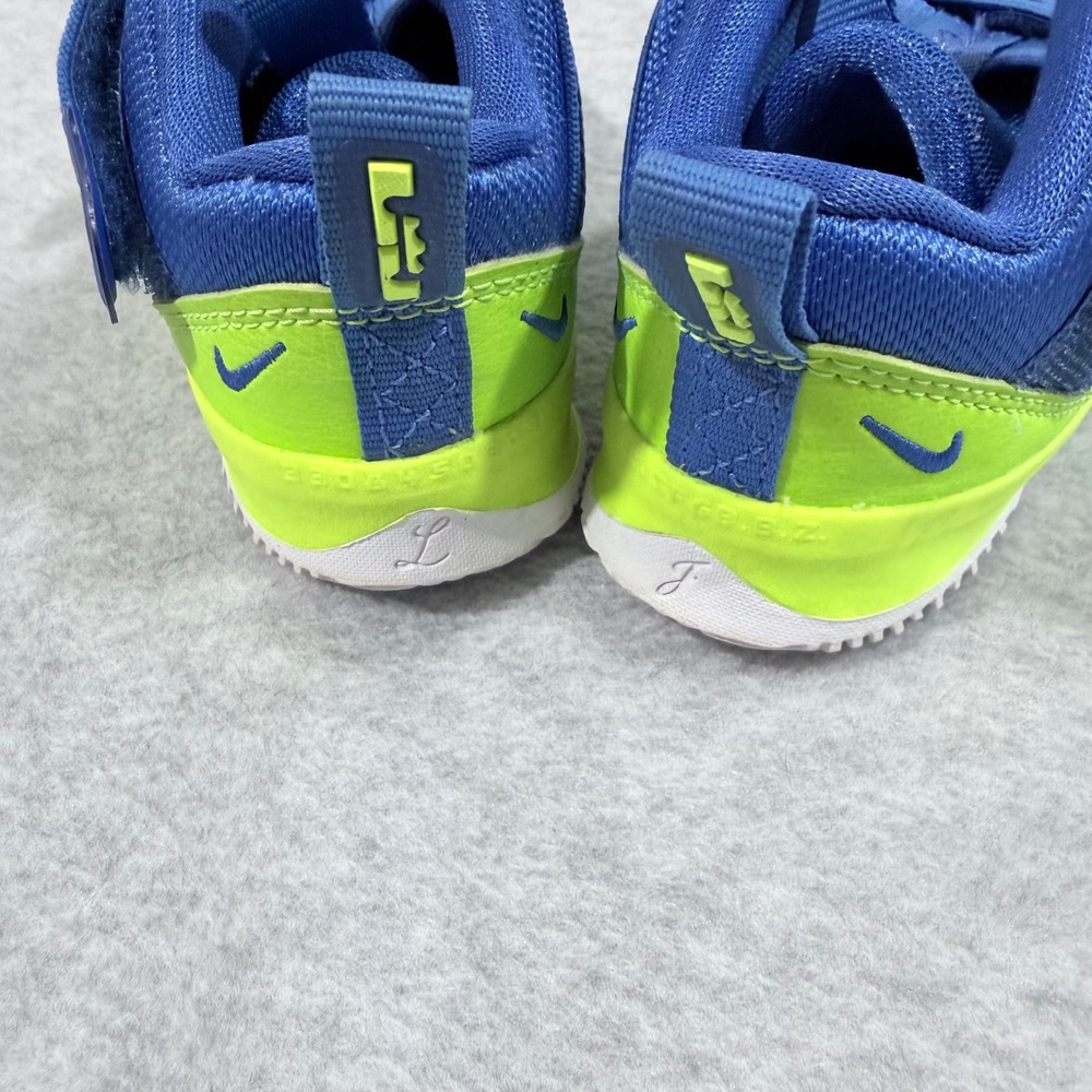 Nike LeBron Soldier 13 Flyease Toddler 7C Blue Volt Basketball Shoes - Picture 6 of 8